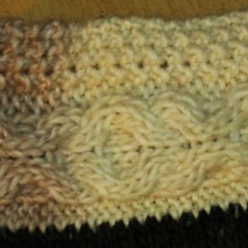 Cabled Cuff Christmas Stocking