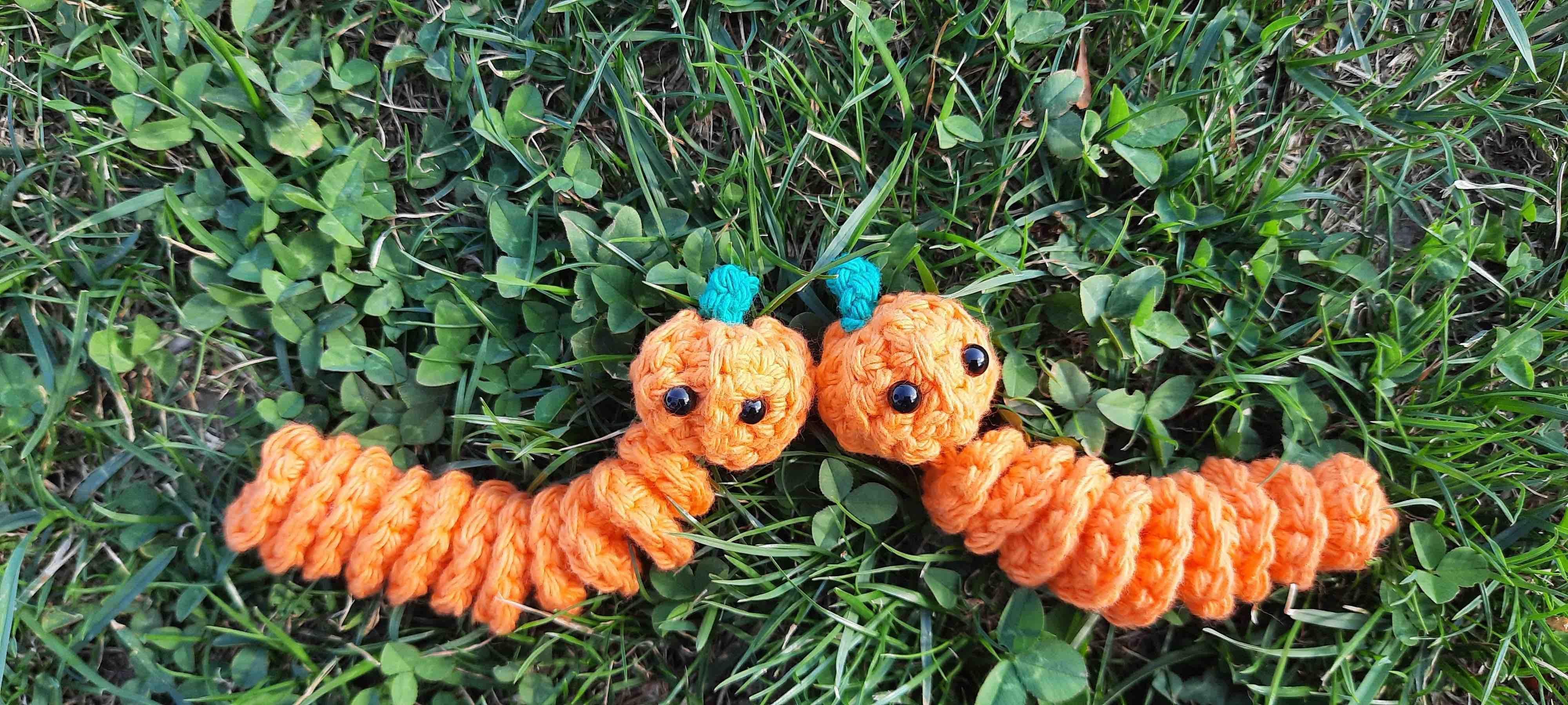 Pumpkin Worry Worm Crochet Pattern