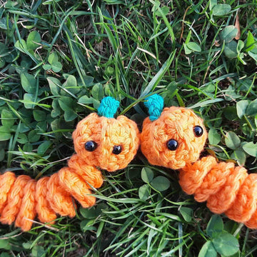Pumpkin Worry Worm Crochet Pattern