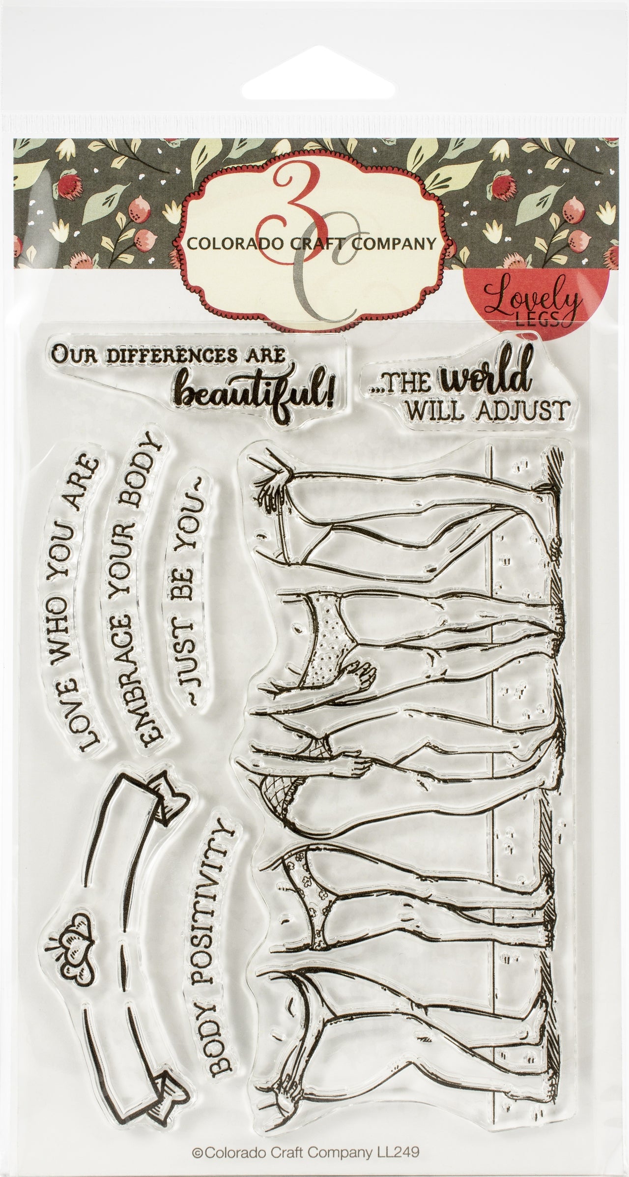 Colorado Craft Company Clear Stamps 4"X6" - Body Positivity-Lovely Legs