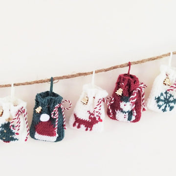 Santa Sacks Advent Calendar Garland