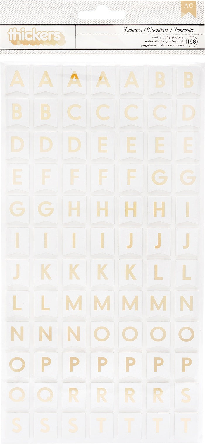 American Crafts Happy Cake Day Thickers Stickers 5.5"X11" 168/Pkg - Alpha/Foam