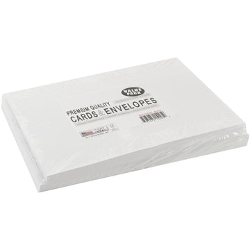 Leader Paper Products Leader A7 Greeting Cards W/Envelopes (5.25"X7.25") 50/Pkg - White