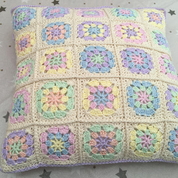Pastel cotton cushion cover