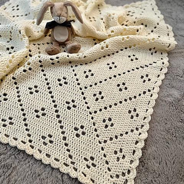 My Way Baby Blanket with a border