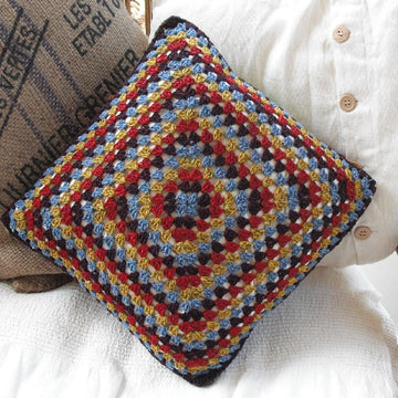 Flower power granny cushion