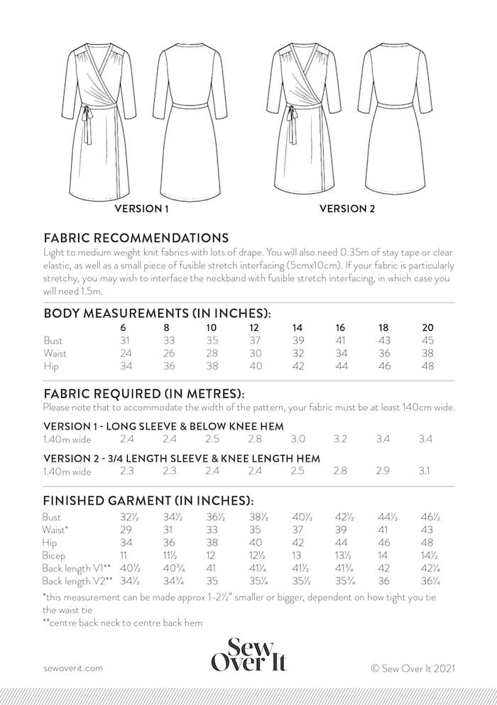 Sew Over It Meredith Dress  - Sewing Pattern