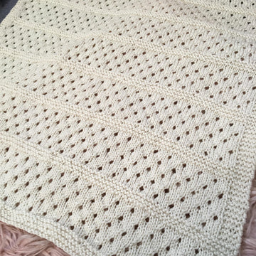 Stripy lace Blanket