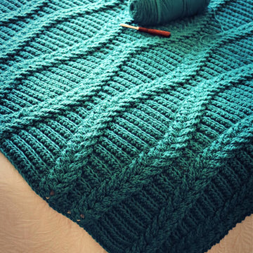 Diamond Dutch Braid Afghan