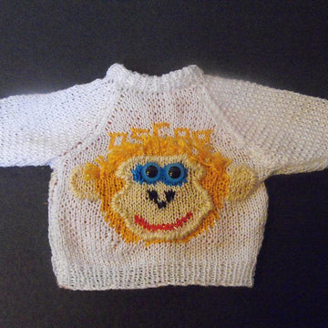 OSCAR THE BABY ORANGUTAN JUMPER KNITTING PATTERN