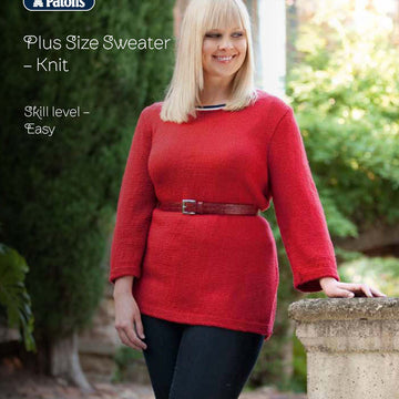 Plus Size Sweater Patons Merino Extrafine DK