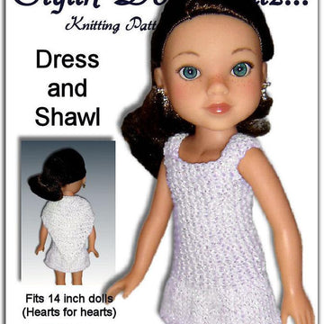 Fits Hearts for Hearts Doll. Dress and Shawl, 233