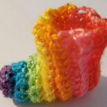 Rainbow Ribbed Baby Booties