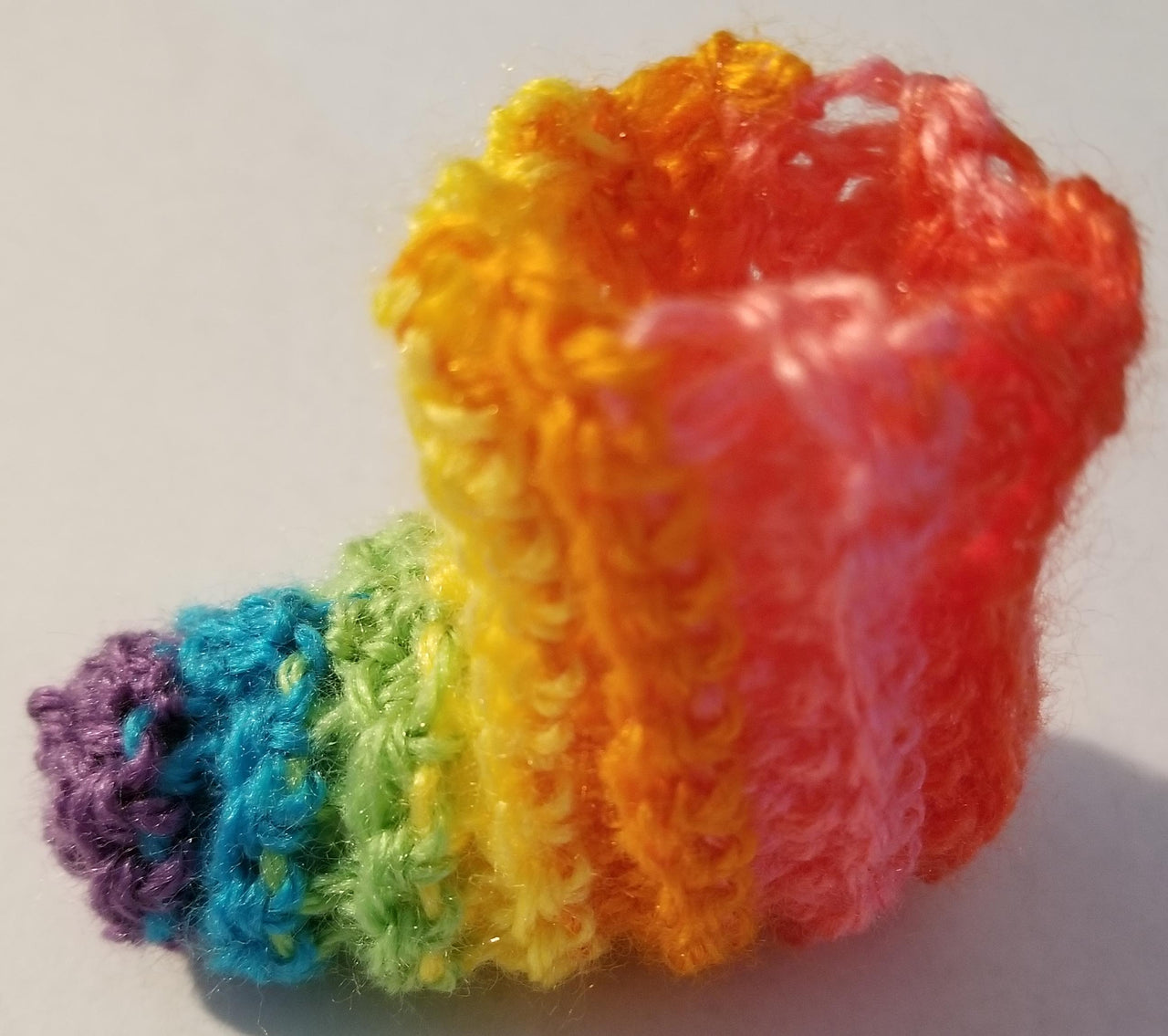 Rainbow Ribbed Baby Booties
