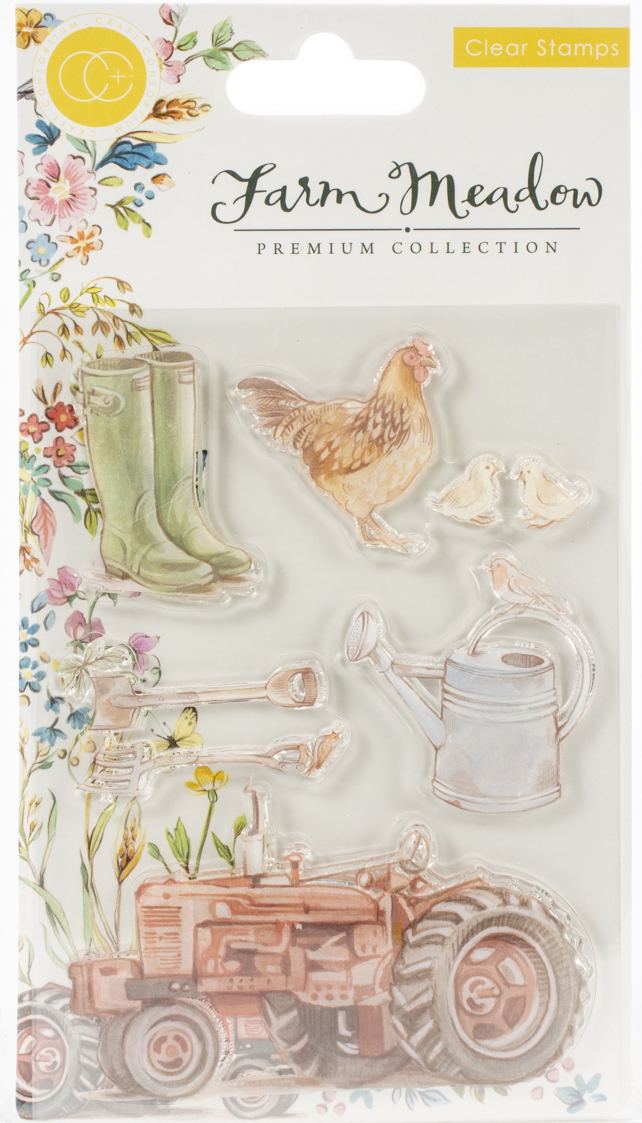 Craft Consortium A5 Clear Stamps - Farm Meadow By Clare Therese Gray