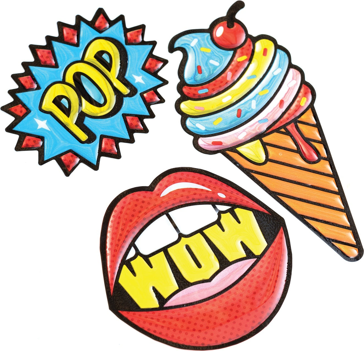 Sticko Raised Channel Epoxy Stickers - Pop Art