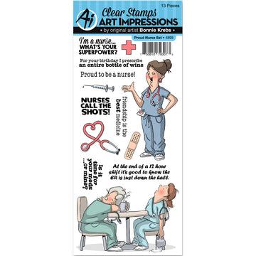 Art Impressions Work & Play Clear Stamps - Proud Nurse