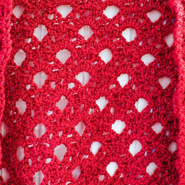 Lacy Shawl with Beaded Edging