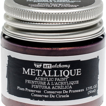 Prima Marketing Finnabair Art Alchemy Acrylic Paint 1.7 Fluid Ounces - Metallique Plum Preserves