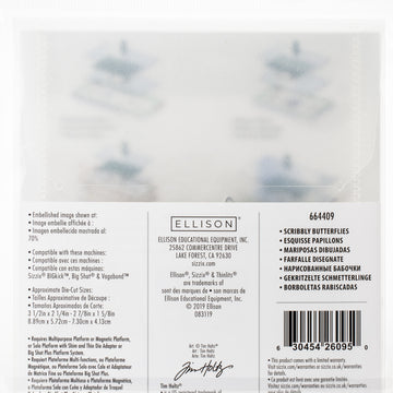 Sizzix Thinlits Dies By Tim Holtz - Scribbly Butterfly