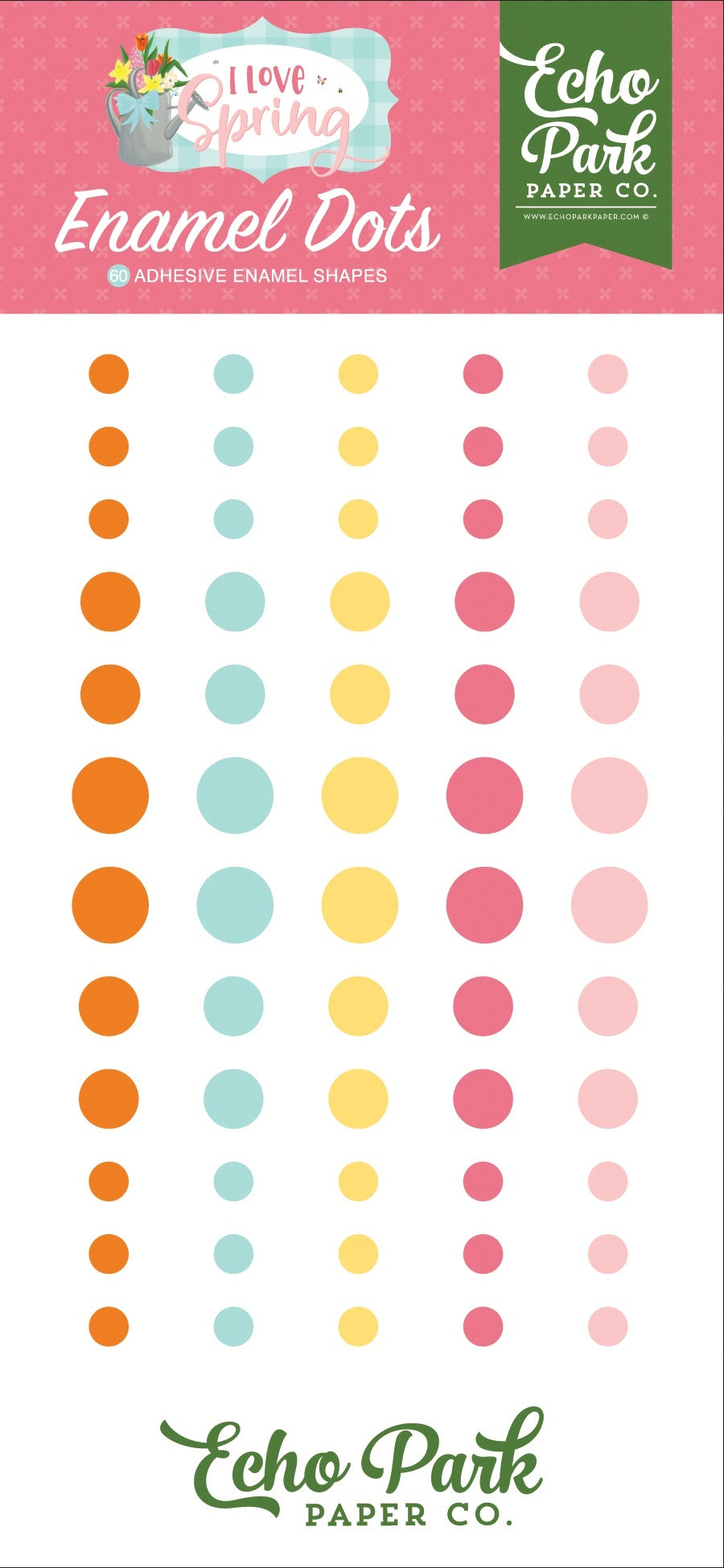 Echo Park Paper Echo Park Adhesive Enamel Dots 60/Pkg - I Love Spring