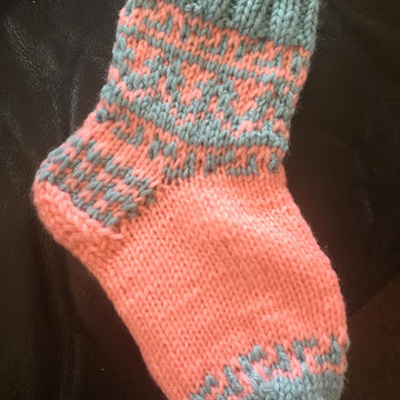 Toddler Lovely Blue in Pink Sock