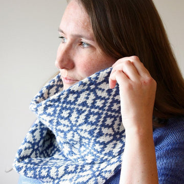 Snowflake infinity scarf