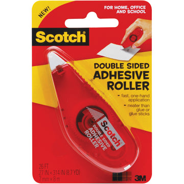 Scotch Double-Sided Adhesive Roller - .27"X8.7yd
