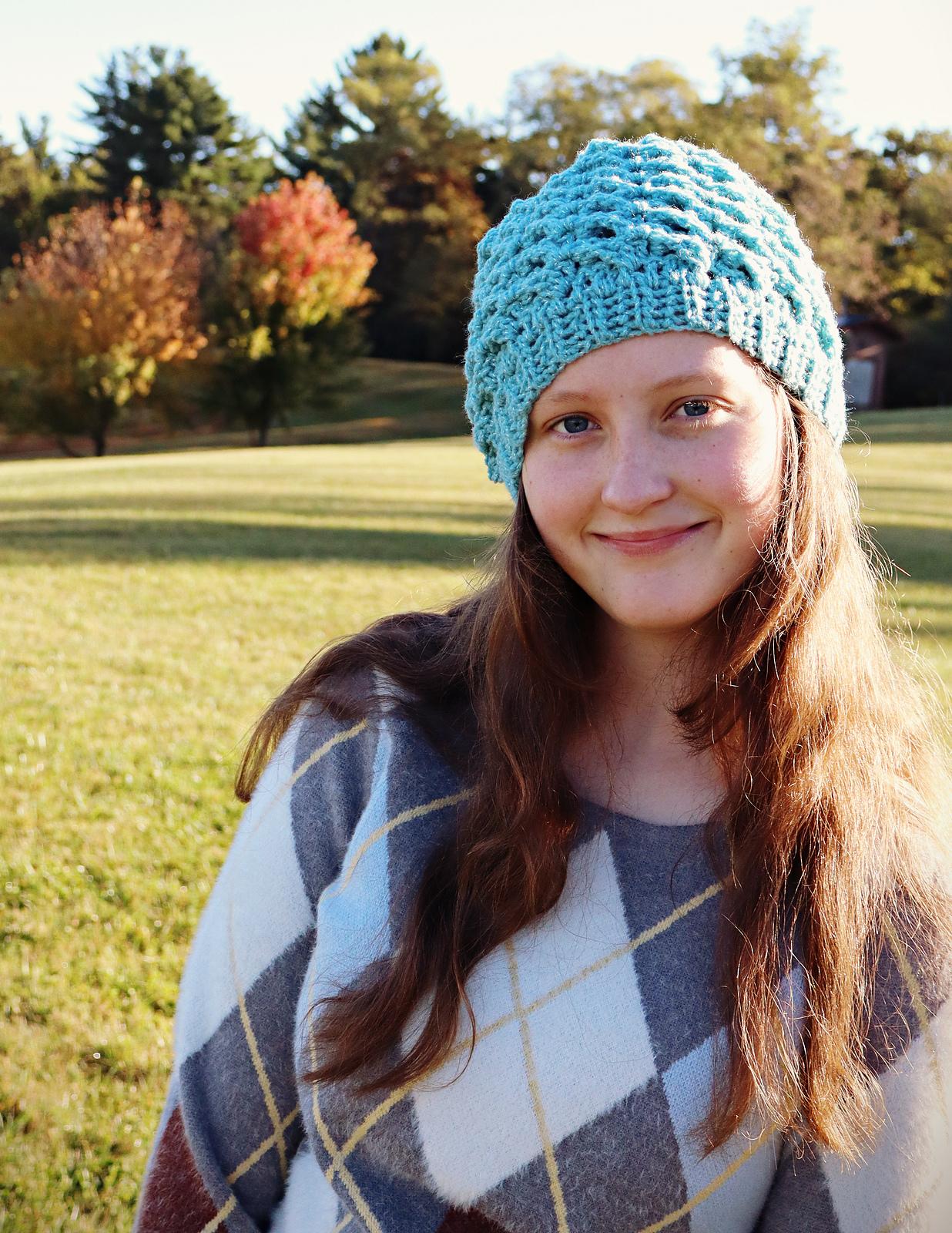 Diagonal Waffle Beanie