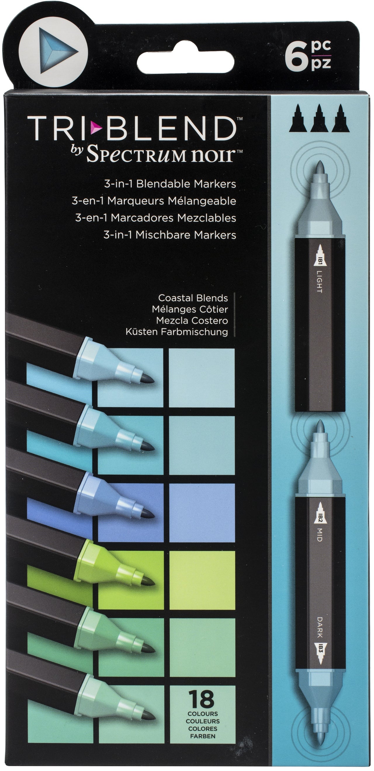 Spectrum Noir TriBlend - Coastal Blends 6 Pens