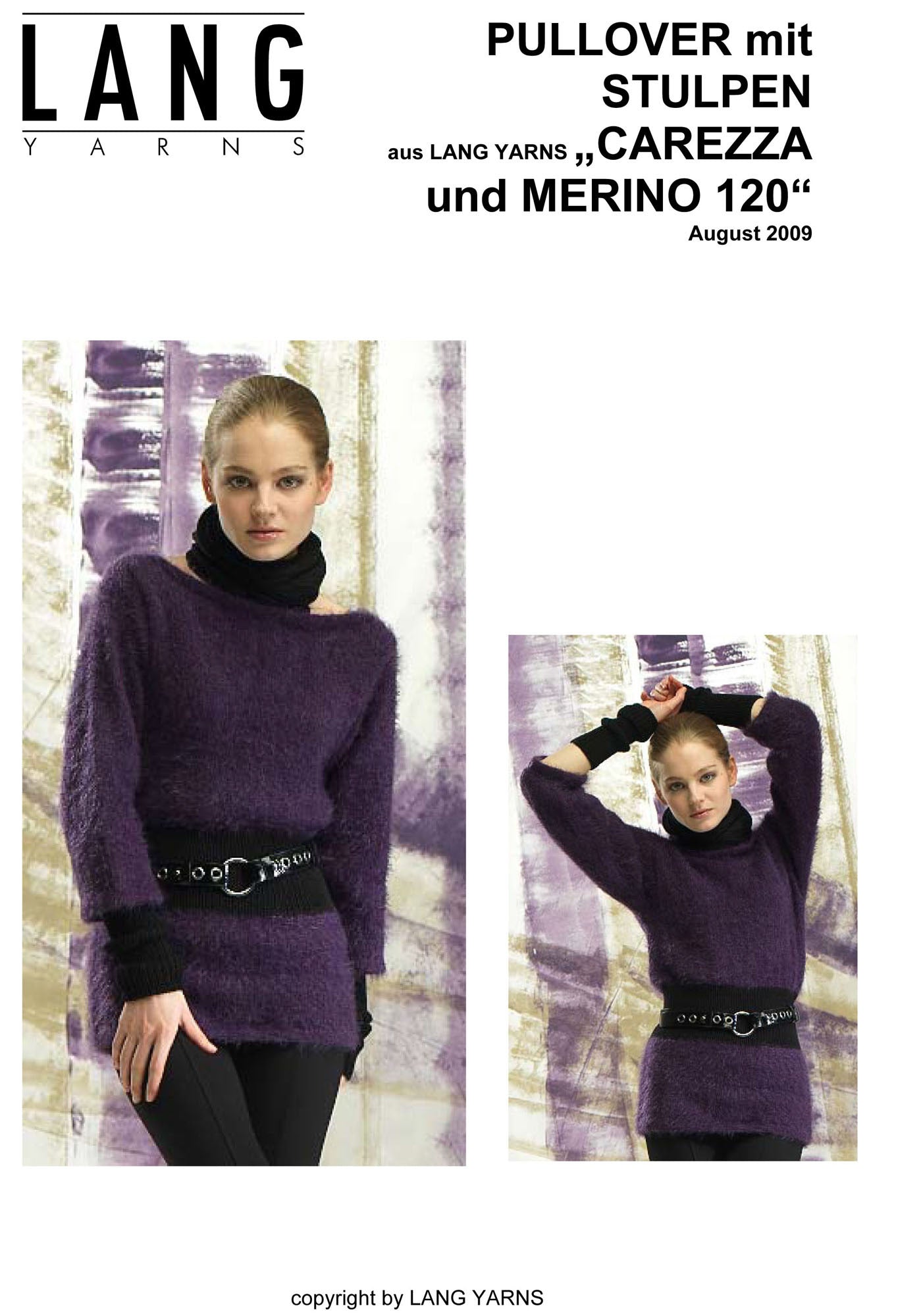 Tailored Sweater and Gloves in Lang Yarns Merino 120
