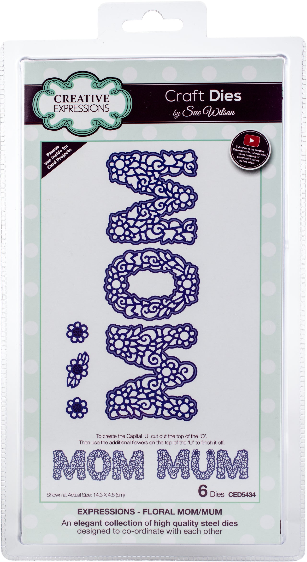Creative Expressions Craft Dies By Sue Wilson - Expressions-Floral Mom/Mum