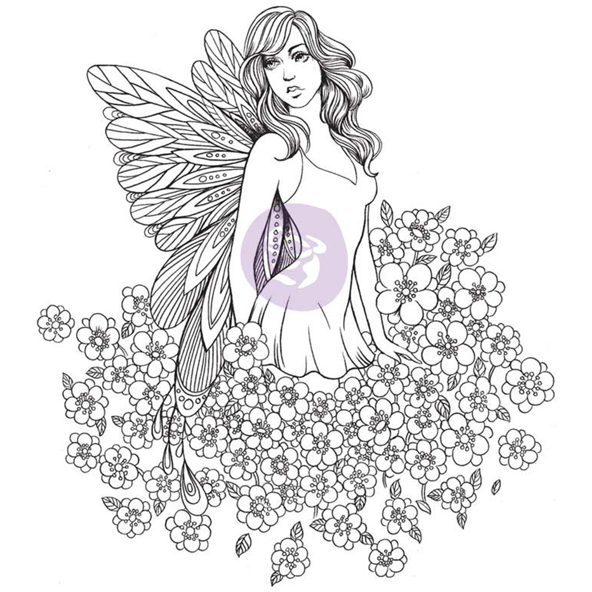 Prima Marketing Princesses Cling Stamp 5"X7" - Lauren