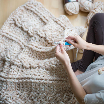 Chunky Braided Cabled Blanket