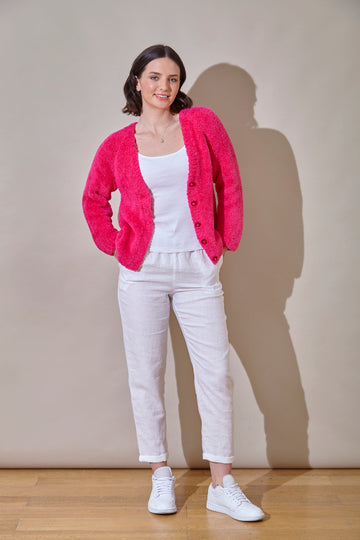 Top & Cardigan in King Cole Truffle Glitz - P6052 - Leaflet