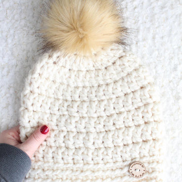 Slightly Slouchy Pom Beanie