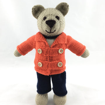 Toby teddy bear knitting pattern 19056
