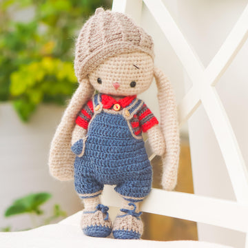 Crochet Pattern Doll clothes - Outfit Cute Little Boy for bunny toy