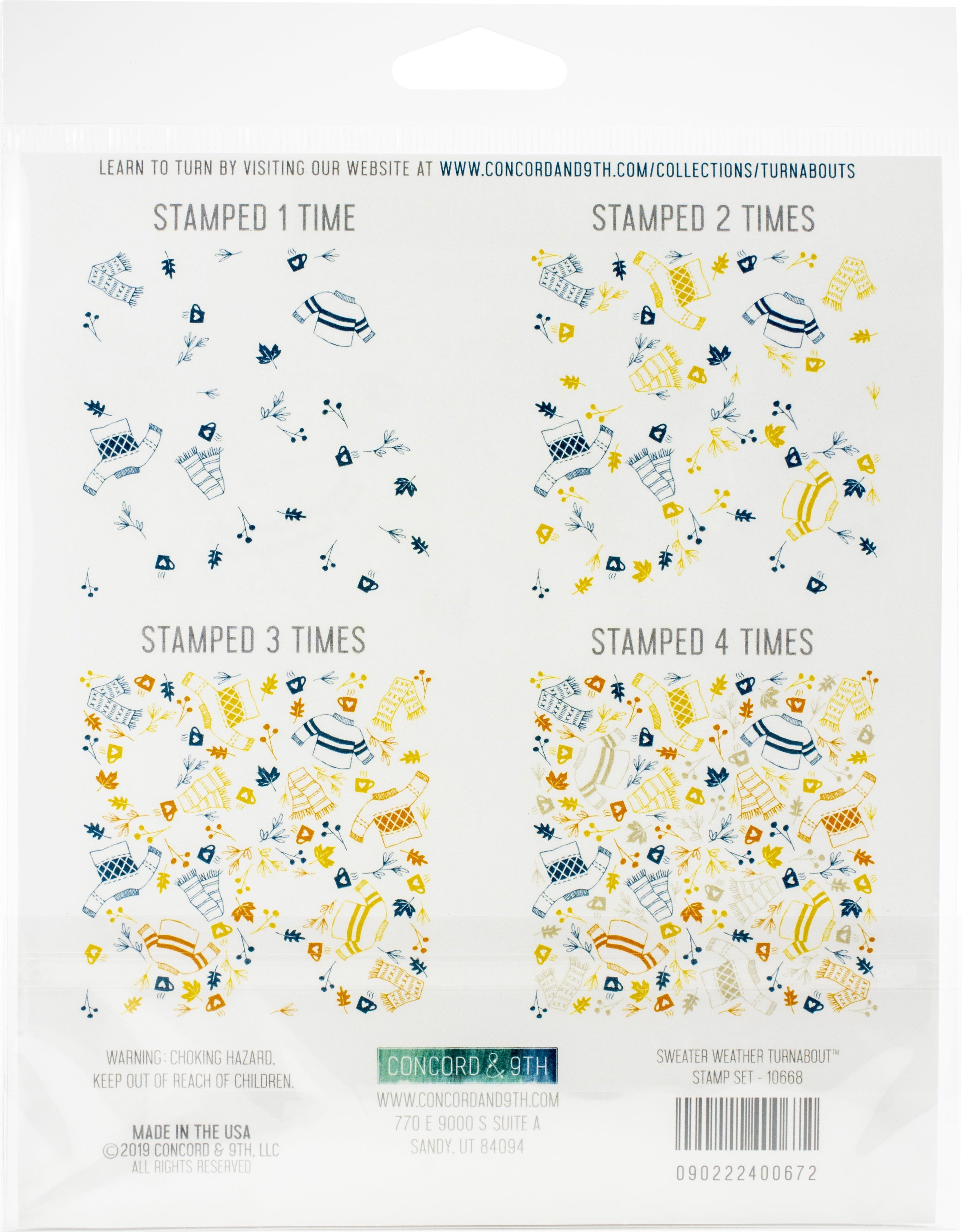 Concord & 9th Clear Stamps 6"X6" - Sweater Weather Turnabout