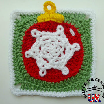 Christmas Bauble Afghan Square