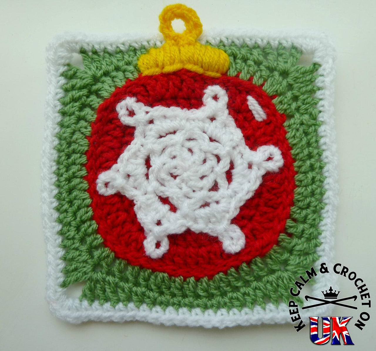 Christmas Bauble Afghan Square