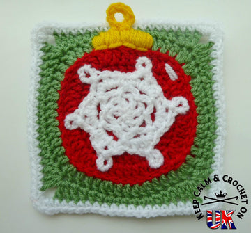 Christmas Bauble Afghan Square