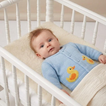 Baby Duck Cardigan and Hat