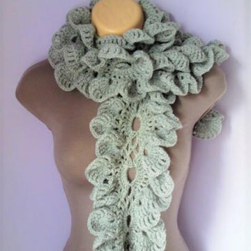 Crochet Ruffle Scarf