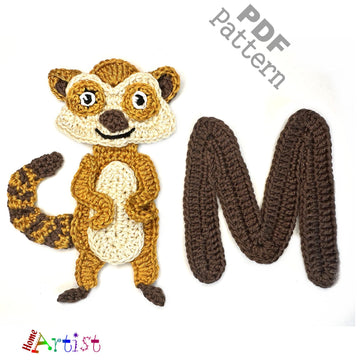 Crochet Animal Alphabet M Meerkat pattern
