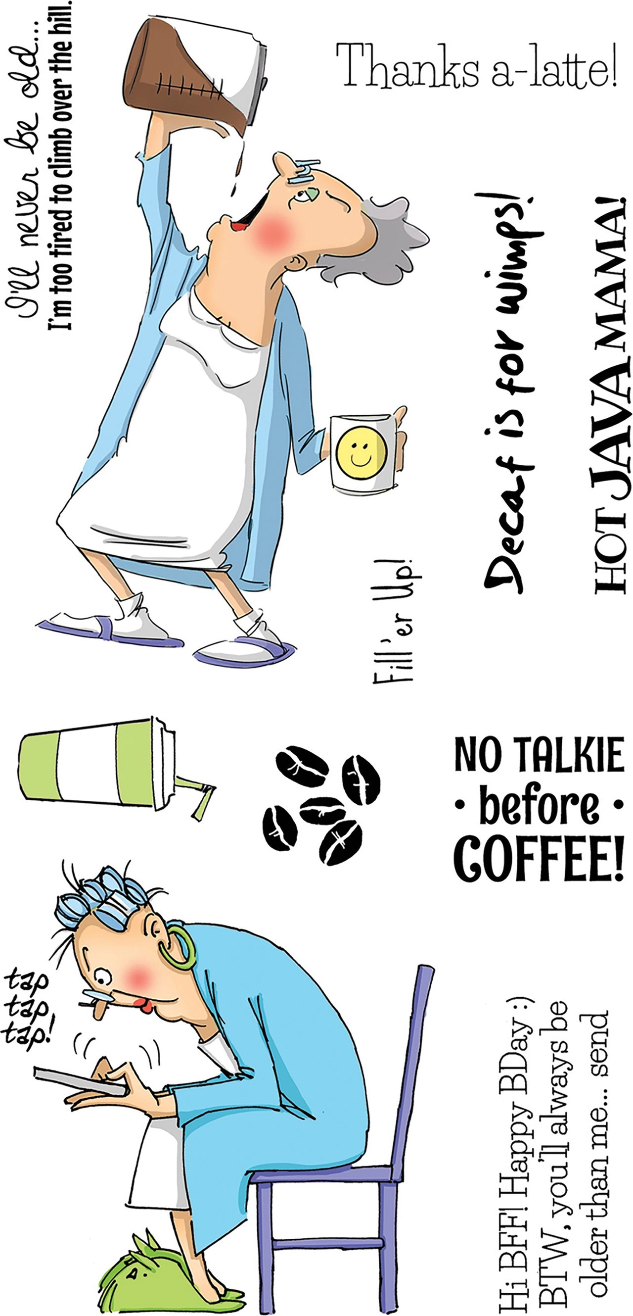 Art Impressions Clear Stamps - Hot Java Mama