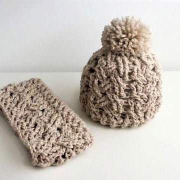 Winter Woven Crochet Hat and Cowl Pattern