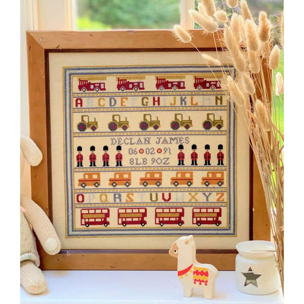 Historical Sampler Company Soldier Soldier Birth Sampler Cross Stitch Kit - 30cm x 34cm