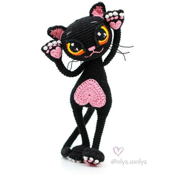 2in1: Pink Panther + Cat Lucienne + Eyes crochet pattern (PDF + 8 videos)