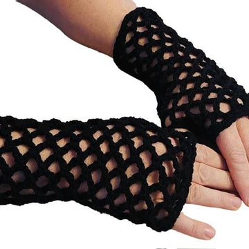 Fingerless Fishnet Crochet Gloves